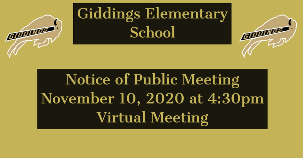 Notice of Public Meeting