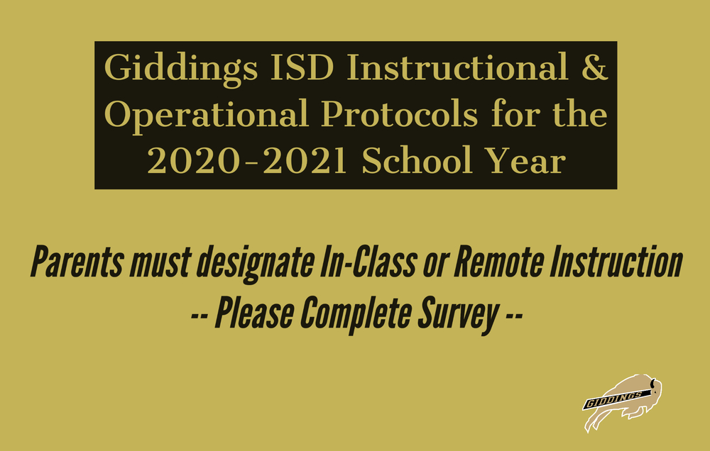 Giddings ISD Instructional & Operational Protocols for the 2020-2021 School Year