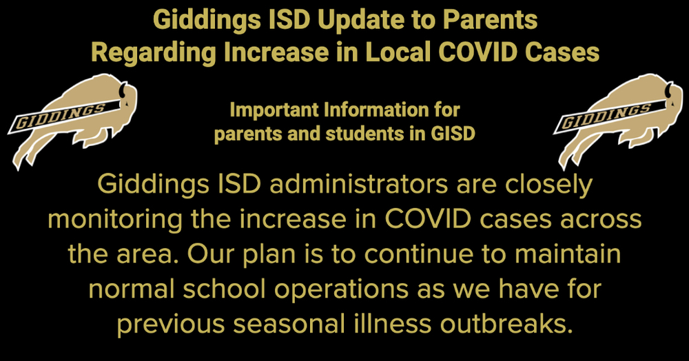 Giddings ISD update to Parents