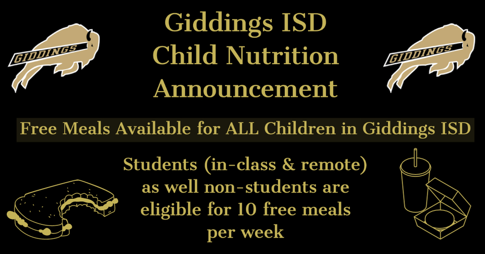 Free Meals for all Children in GISD