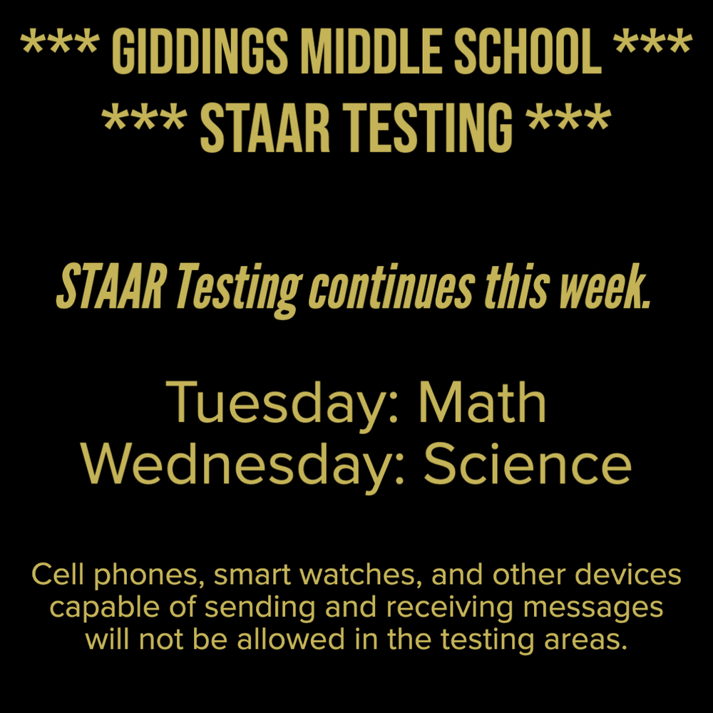 STAAR Testing at GMS