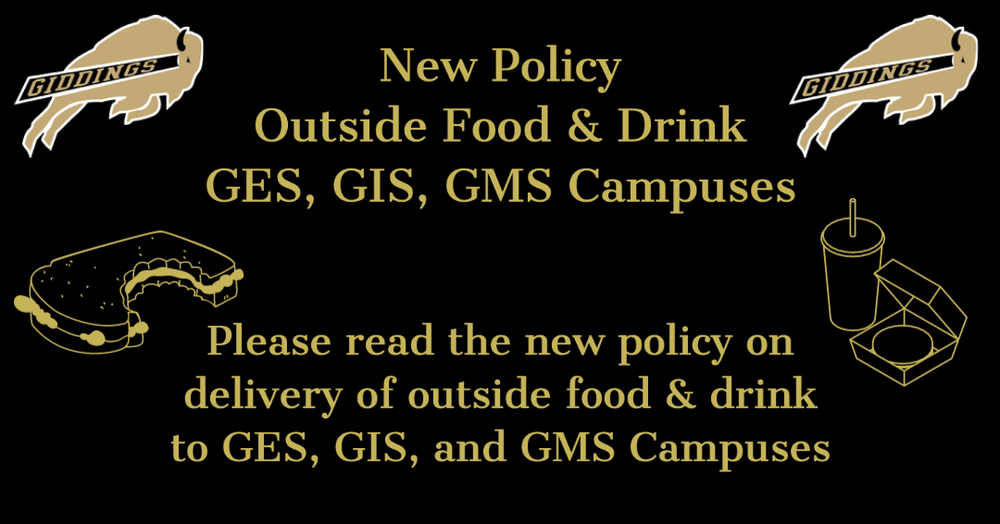 New Policy on Outside Food and Drink at GES, GIS, and GMS