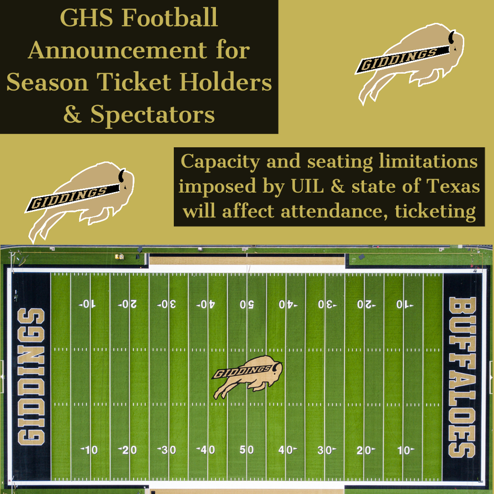 Announcement for GHS Football Season Ticket Holders and Spectators