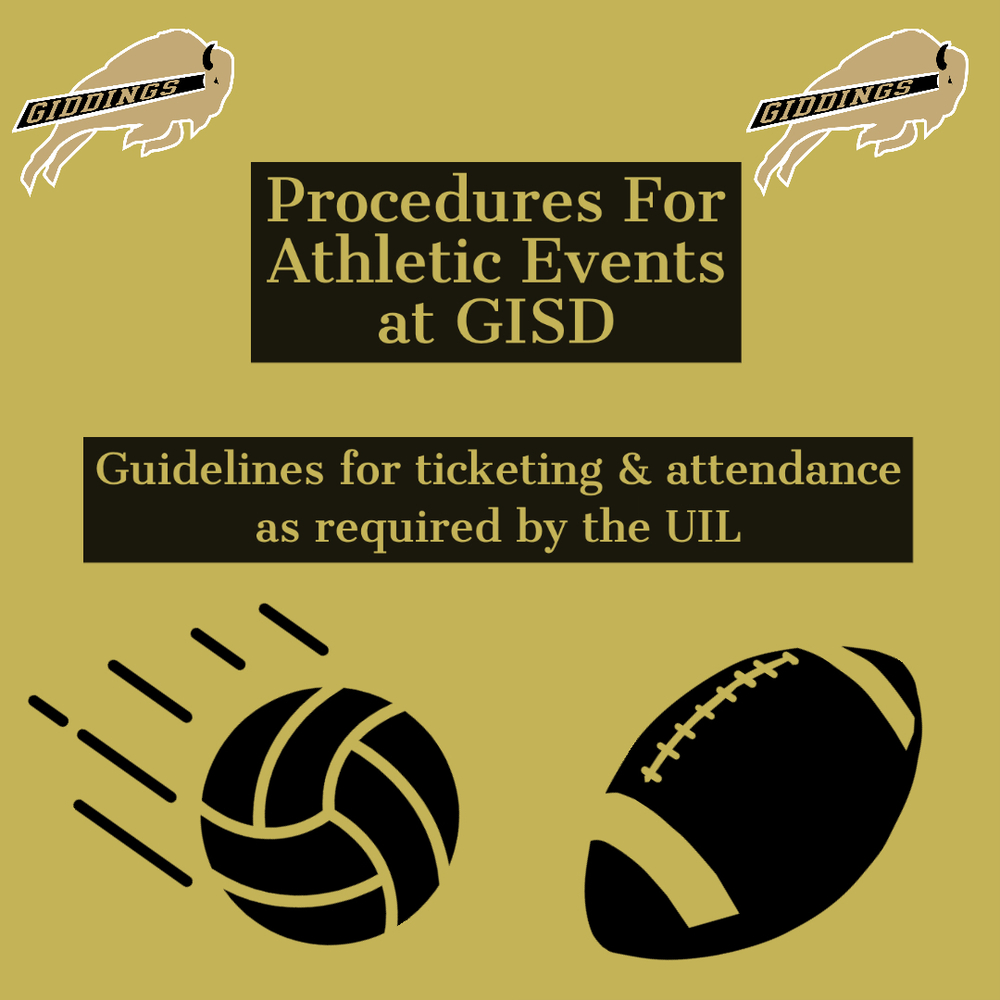 Procedures For Athletic Events at GISD