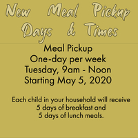 New Meal Service Days & Times