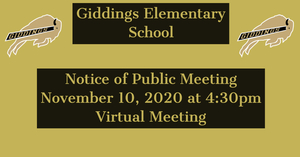 Notice of Public Meeting