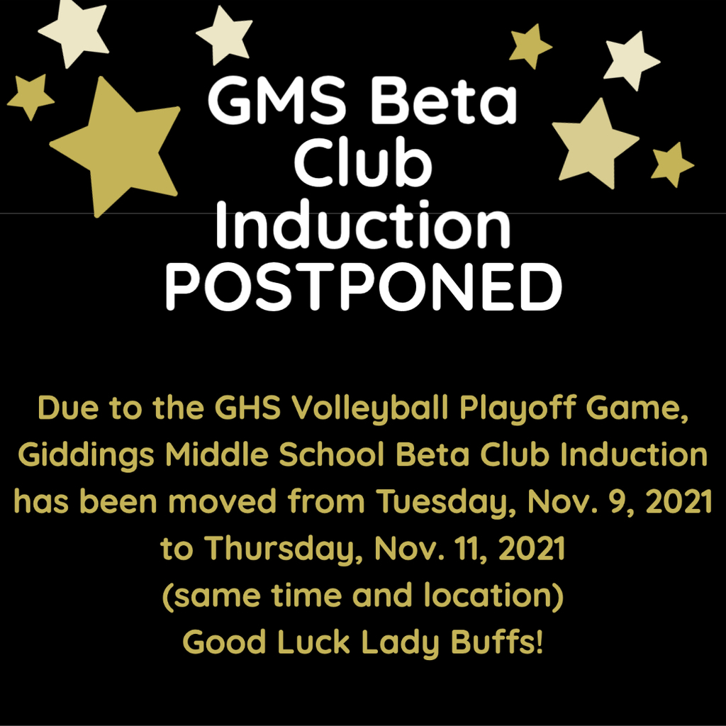 GMS Beta Club Induction Postponed