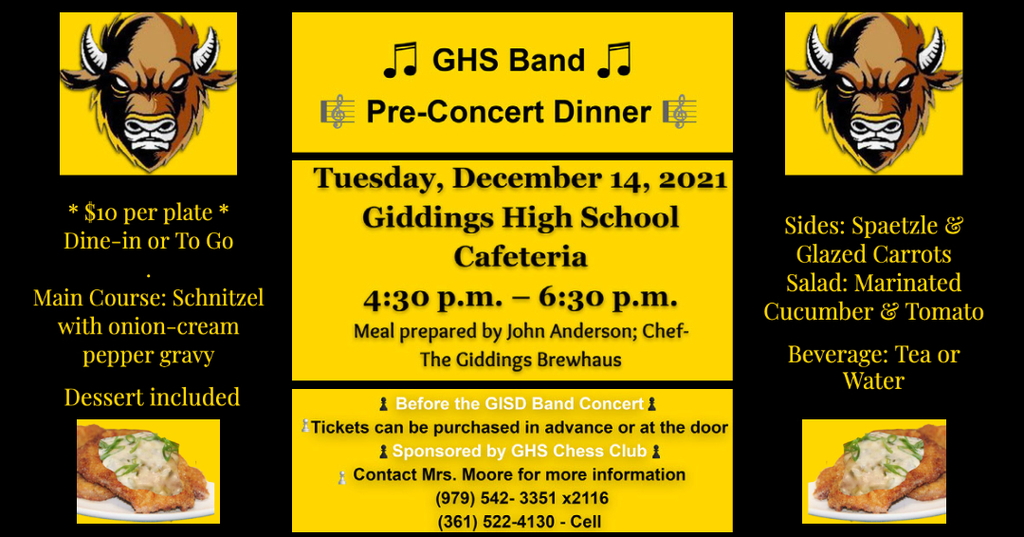 GHS Band Pre-Concert Dinner