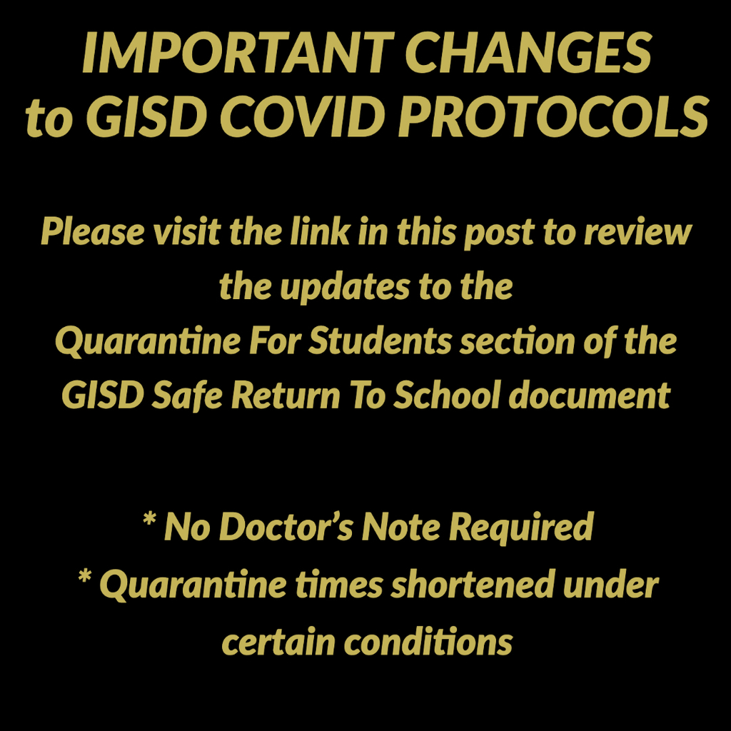Important Update - COVID Protocols