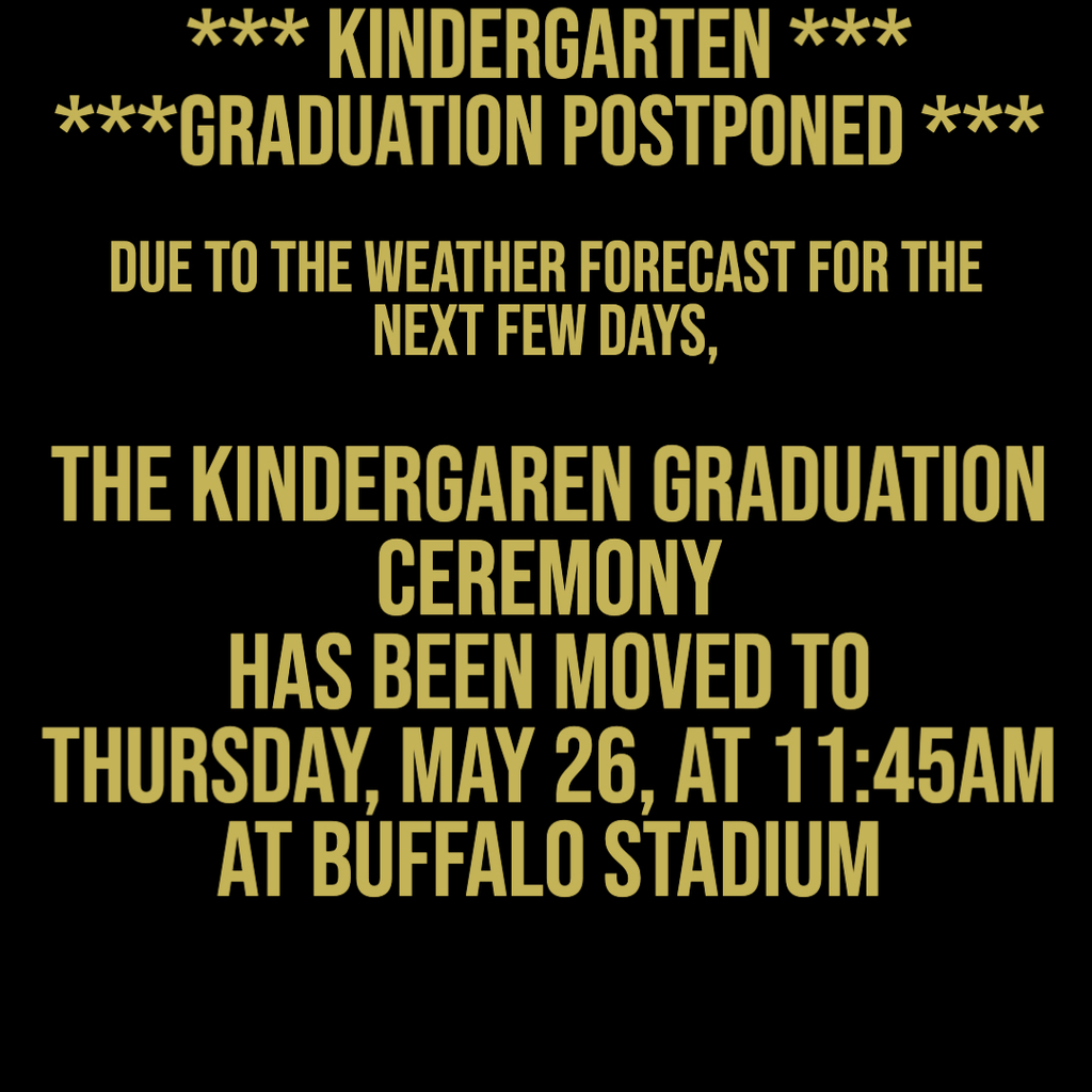 Kindergarten Graduation Postponed