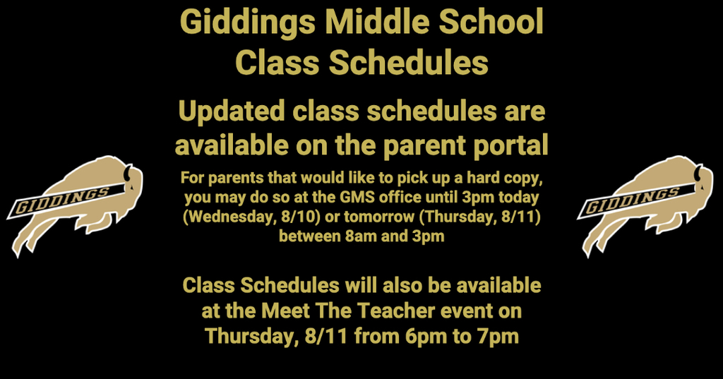 GMS Class Schedules