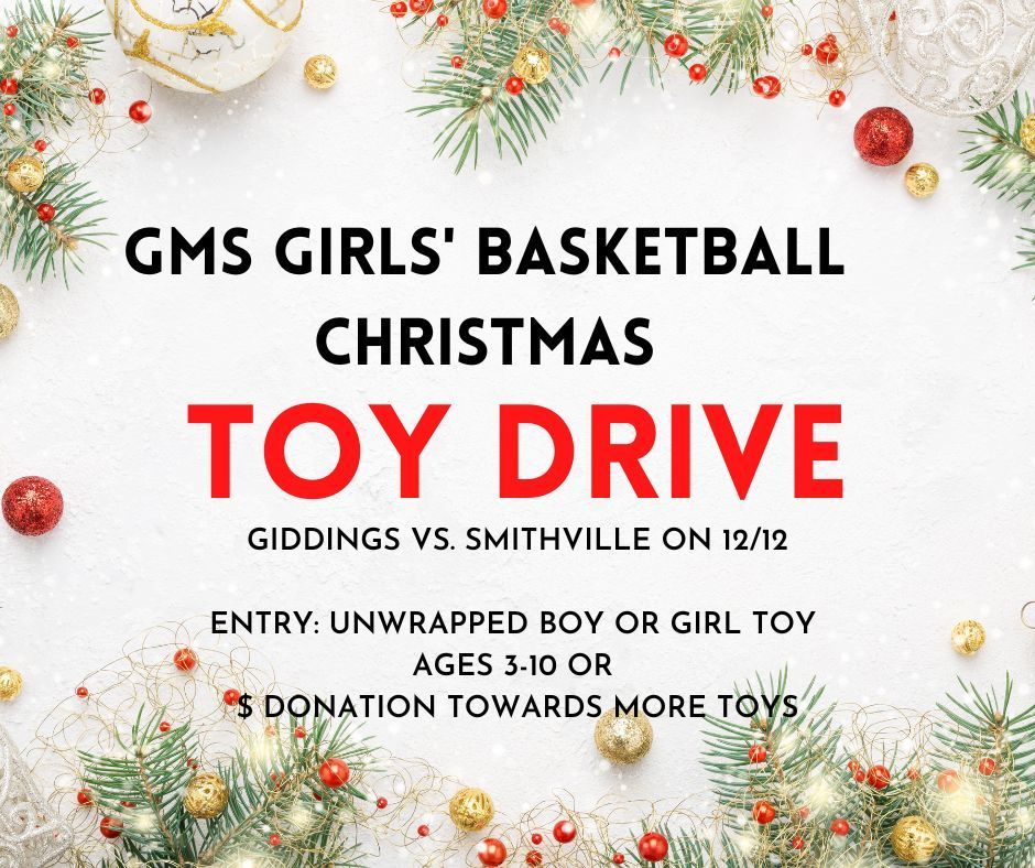 GMS Girls' Basketball Christmas Toy Drive Flyer
