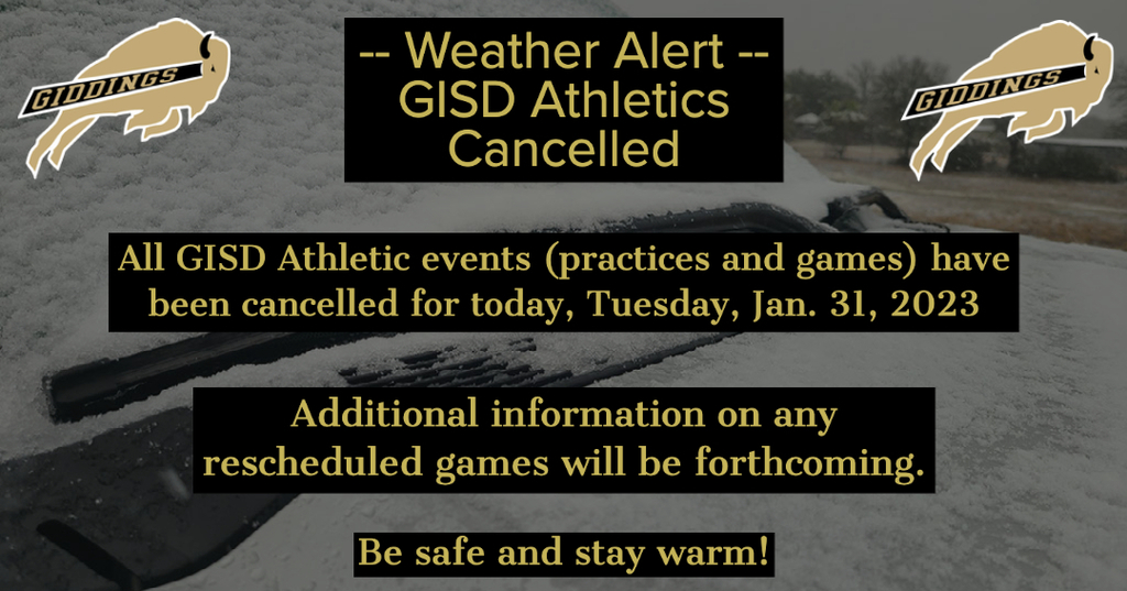 GISD Athletics Cancelled