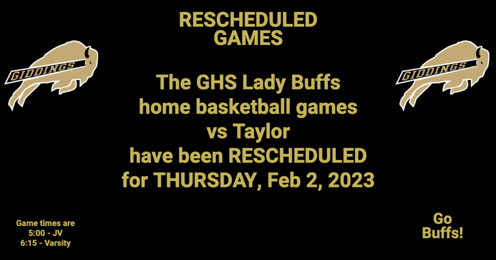 GHS Girls Basketball vs Taylor Rescheduled