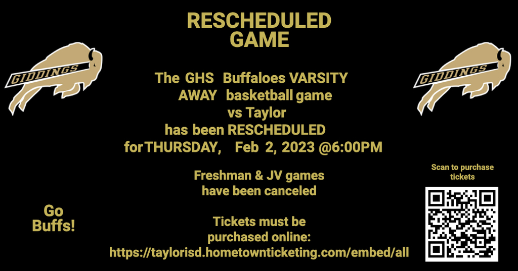 Boys Varsity Basketball Game vs Taylor Rescheduled
