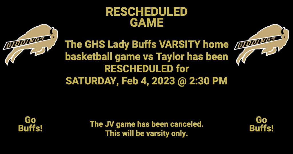 Lady Buffs Basketball Rescheduled