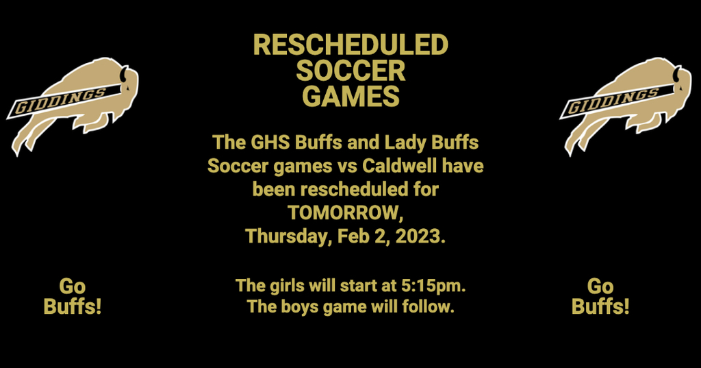 GHS Rescheduled Soccer Games