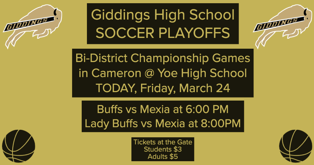 Soccer Playoffs on Friday, March 24 in Cameron