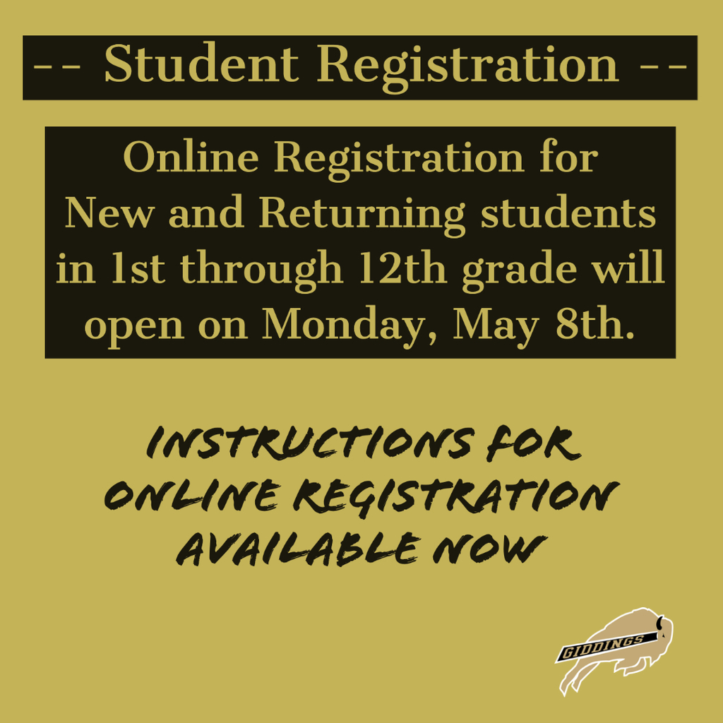 Online Registration opens Monday, May 8th